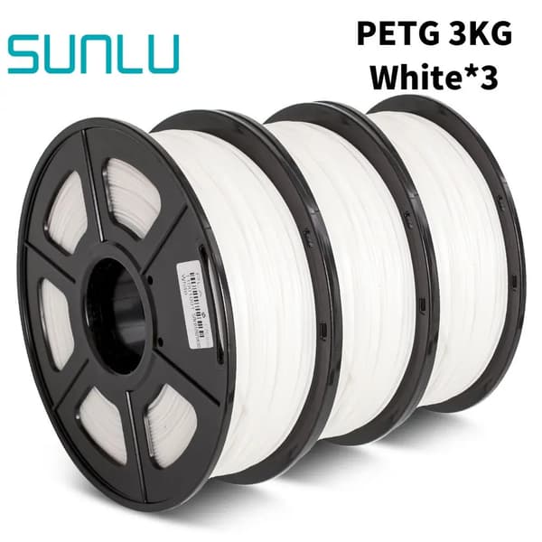 SUNLU 3D Filament, PLA Material, 1,75 mm Diameter, 3 Ruller Pr. Pakke,PETG-WT-3KG