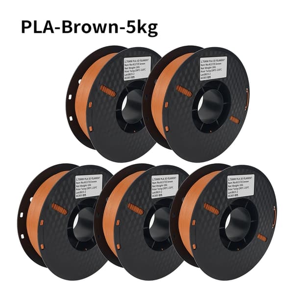 3D-skrivare PLA-filament, 1,75 mm storlek, 5 kg vikt,PLA-Brun-5kg