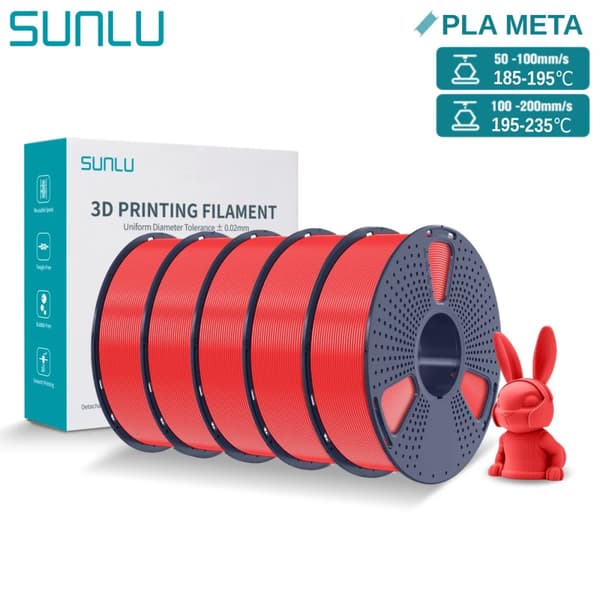 3D-utskrift filament, 1,75 mm diameter, 185-195°C utskriftstemperatur,5KG Körsbärsröd