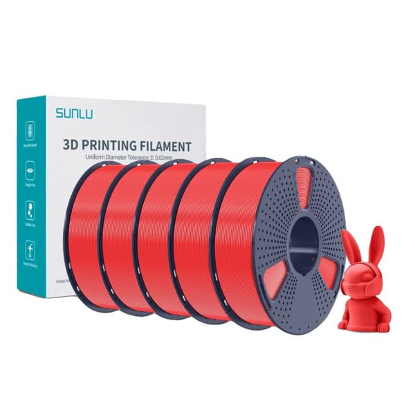 3D-utskrift filament, 1,75 mm diameter, 185-195°C utskriftstemperatur,5KG Körsbärsröd