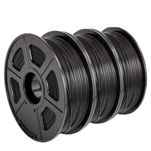 SUNLU 3D Filament, PLA-material, 1,75 mm diameter, 3 rullar per förpackning,PETG-BK-3KG