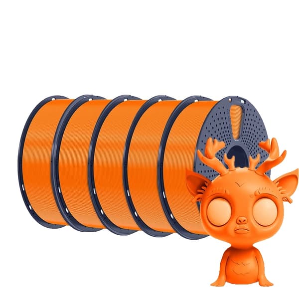PLA PLUS filament, diameter 1,75 mm, nettovægt 1 kg, print hastighed 50-600 mm/s,Appelsin