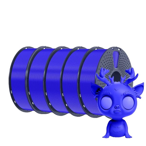 PLA PLUS filament, diameter 1,75 mm, nettovikt 1 kg, utskriftshastighet 50-600 mm/s,Blå