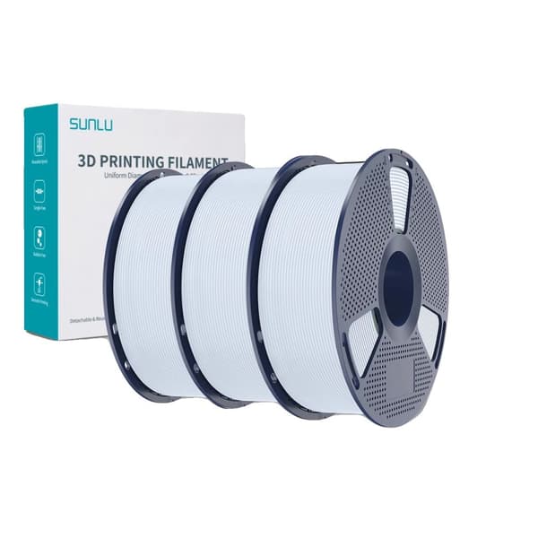 3D Filament, Hög hållfasthet PLA+, Diameter 1,75 mm, Utskriftstemperatur 200-260℃,3KG Vit