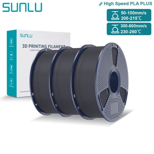 3D Filament, Høj Styrke PLA+, Diameter 1,75 mm, Print Temperatur 200-260℃,3KG Grå