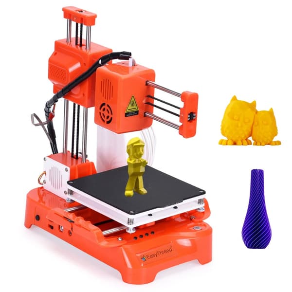 3D-printer til børn, 100x100x100 mm printstørrelse, én-knaps printning,Orange