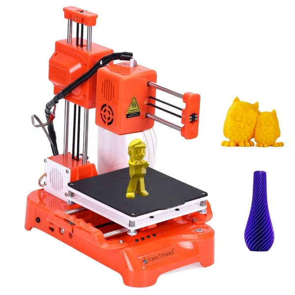 3D-printer til børn, 100x100x100 mm printstørrelse, én-knaps printning,Orange