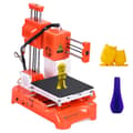 Miniatyrbillede 1 af 2: 3D-printer til børn, 100x100x100 mm printstørrelse, én-knaps printning,Orange