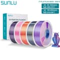 Miniatyrbillede 2 af 2: PLA PLUS Silke Filament, 5KG Ikke-giftig, 1,75mm Diameter,Bland Farver 5