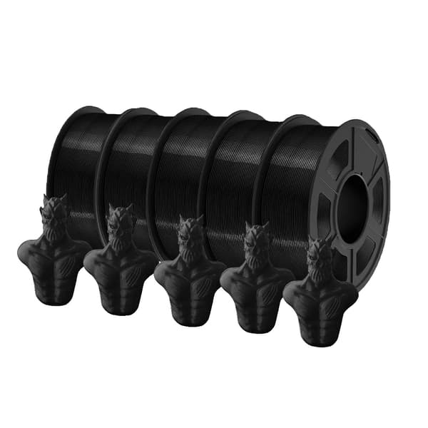 PLA 3D-skrivarfilament, 1,1 kg, Slät utskrift,Pla plus svart