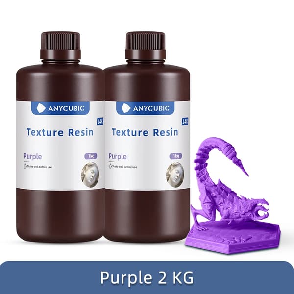 Korkean tarkkuuden 3D-tulostushartsi, matta pinta, parannettu kestävyys,Violetti 2 kg