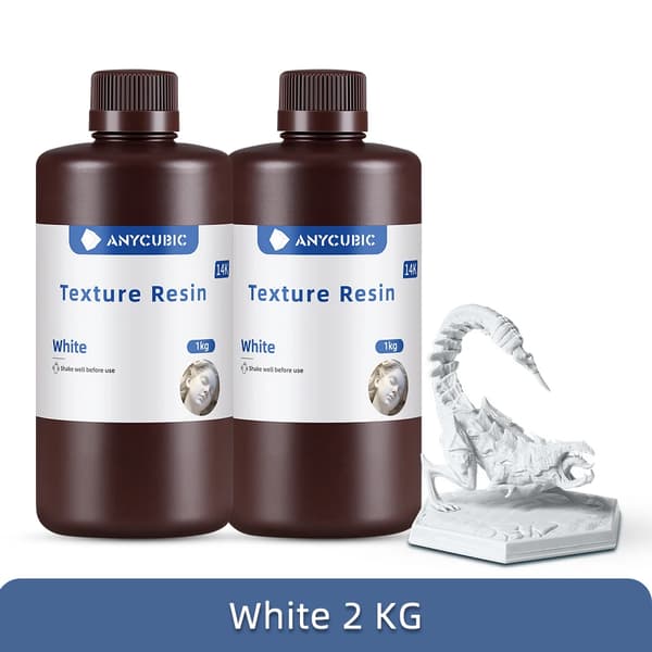 Højpræcisions 3D-print harpikse, mat finish, forbedret sejhed,Hvid 2 kg