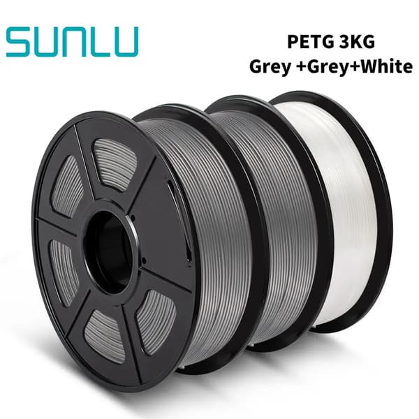 PETG Filament, 1,75 mm Diameter, Miljøvenlig, Lav Shrinkage,PETG-2GY-1WT