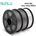 Miniatyrbillede 2 af 2: PETG Filament, 1,75 mm Diameter, Miljøvenlig, Lav Shrinkage,PETG-2GY-1WT
