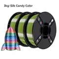 Miniatyrbild 2 av 2: Silk PLA Regnbåge 3D-skrivarfilament, 5 kg Silk Candy, 5 kg Silk Forest,3 kg Silkesgodis