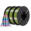 Miniatyrbild 1 av 2: Silk PLA Regnbåge 3D-skrivarfilament, 5 kg Silk Candy, 5 kg Silk Forest,3 kg Silkesgodis