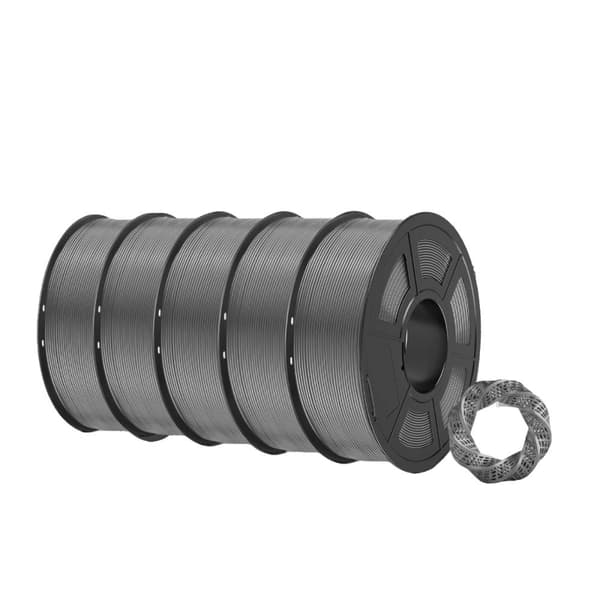 SUNLU PLA Mattapintainen Filamentti 1.75mm, Korkeanopeusvalmis, Kuplaton, 1KG,5 Harmaa