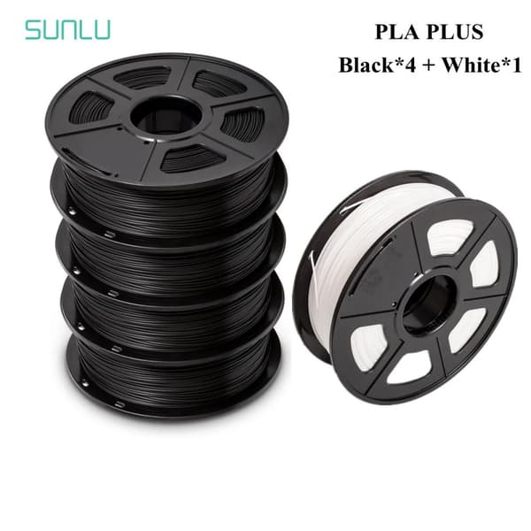 PLA Plus filament, multicolor, 1,75 mm diameter,PLA PLUS 4BK1WT