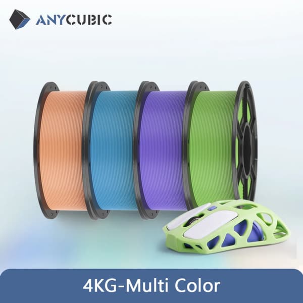 3D Printer Filament PLA, Miljøvenligt Materiale, Multi-Farvede Varianter,4KG som billede