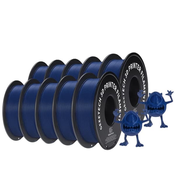 GEEETECH 10Kg Matt PLA Filament, 1,75 mm Diameter, Precise Dimensionell Noggrannhet,Matt Marinblå