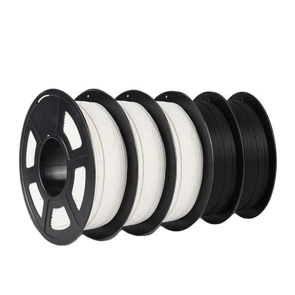 SUNLU 3D PLA Filamentti, 1KG/330m Pituus, 1.75mm Halkaisija,PLA Matte-2BK-3WT