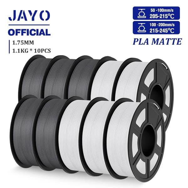 PLA Matt Filament, 1,75 mm Diameter, Slät Matt Yta,PLA YG 5WT 5GY