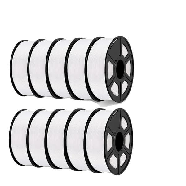 3D Printfilament, 1,75 mm Diameter, Høj Styrke, 10 stk. Sæt,HVID PETG 10stk