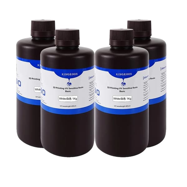 405nm UV Harpiks til LCD 3D-printere, Høj styrke, Lav skrumpning,4 kg hvid standard