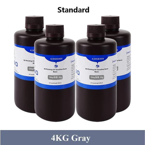 405nm UV-harts för LCD 3D-skrivare, hög styrka, låg krympning,4 kg grå standard
