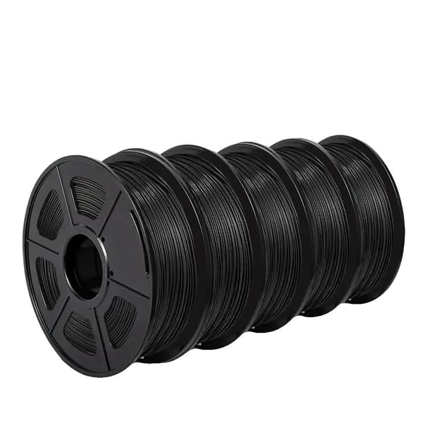 SUNLU 3D-skrivarfilament, 5KG vikt, 1,75 mm diameter,5KG PLA PLUS Svart
