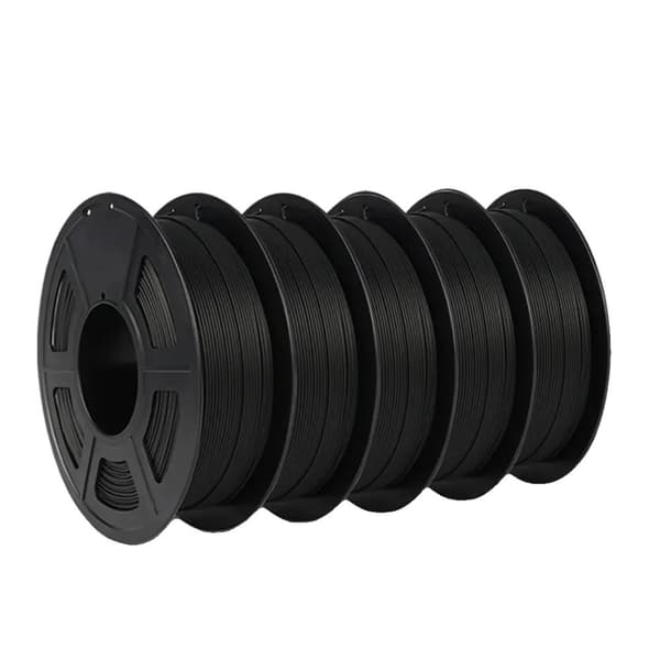 SUNLU 3D-printer filament, 5KG vægt, 1,75 mm diameter,5KG Pla Mat Sort