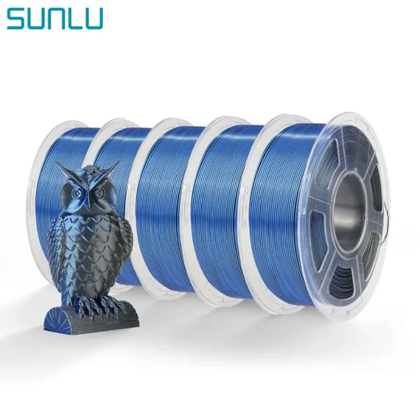 SUNLU Silke Filament, 1,75 mm Diameter, Miljövänlig, Dubbel/Tre Färger,SILK Svart Blå