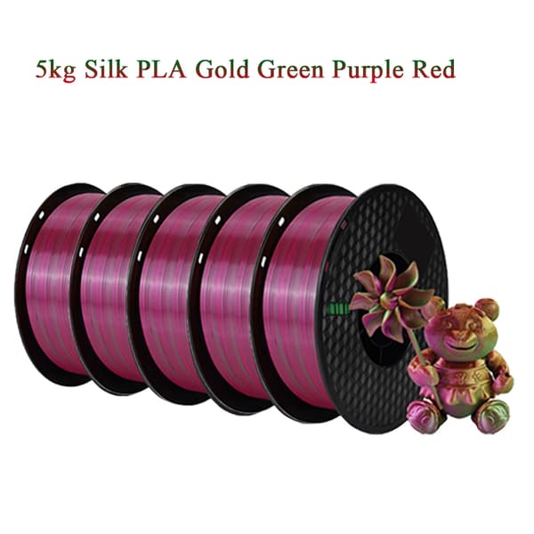 Silk PLA 3D-utskriftsfilament, 5 kg, flera färgalternativ,5kg Silke Trippel GGR