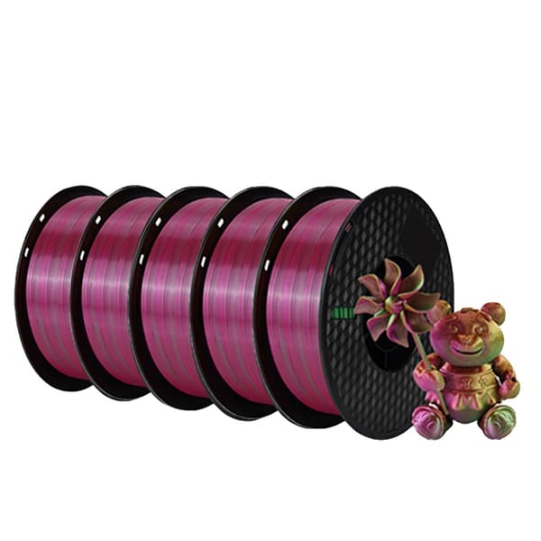 Silk PLA 3D-utskriftsfilament, 5 kg, flera färgalternativ,5kg Silke Trippel GGR