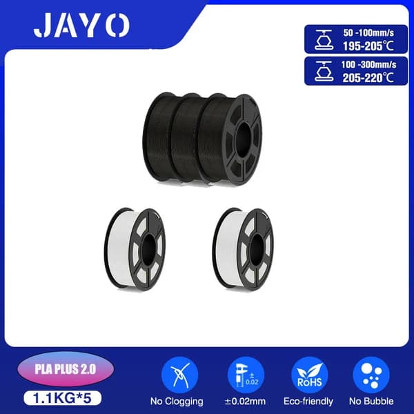 PLA+ 2.0 3D-printer filament, høj præcision, miljøvenlig,PLAPLUS 2.0 3BK2WT