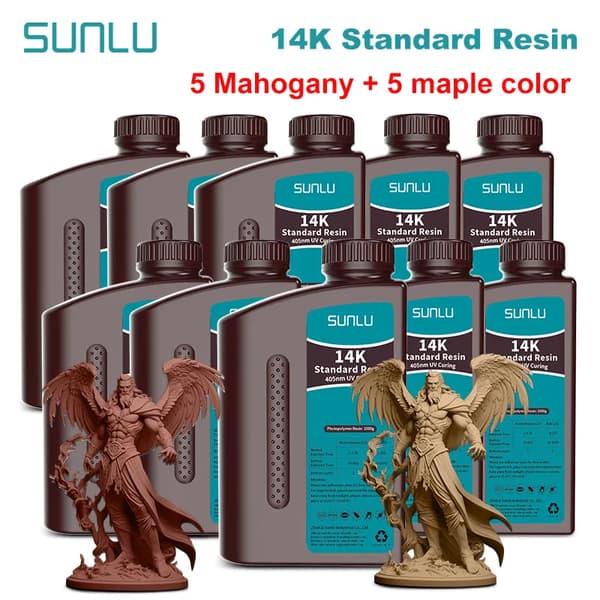 SUNLU 14K 3D-skrivharpiks, Snabb härdning, Hög precision, Låg lukt,14KST KARTA MAH