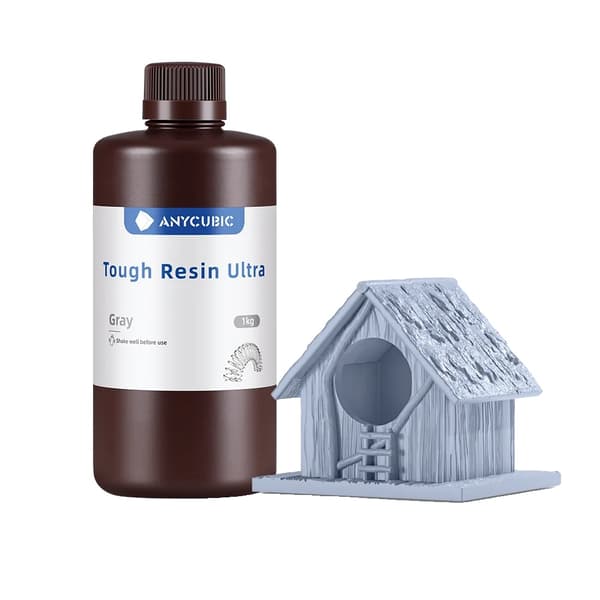 ANYCUBIC Tough Resin, 1 kg kapacitet, ultra holdbarhed, lav lugt,1kg Grå