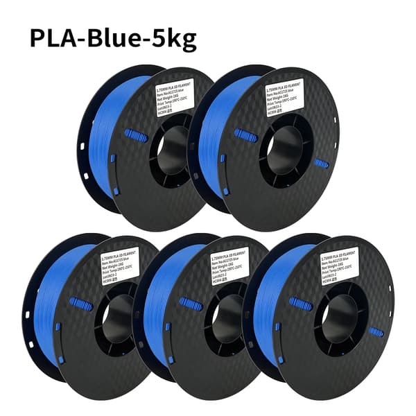 3D-skrivare PLA-filament, 1,75 mm storlek, 5 kg vikt,PLA-Blå-5kg