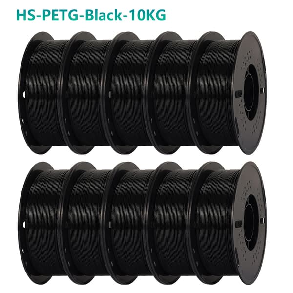3D Printer PETG Filament, 10kg Sort, Højhastighedsydelse,10kg Sort