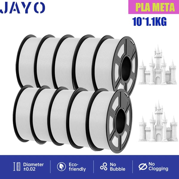 3D-utskriftsfilament, miljövänligt, bubblfritt,PLAMT 10Vit