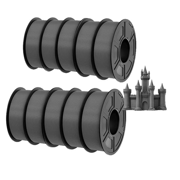 3D-utskriftsfilament, miljövänligt, bubblfritt,PLAMT 10Grå
