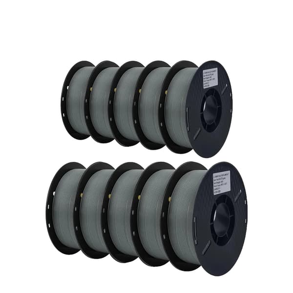 3D-printer filament, 10KG PETG, 1,75 mm diameter,10KG PLA Grå