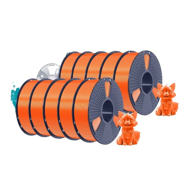 SUNLU PETG 3D-skrivarfilament, Hög hållfasthet, Inga bubblor,10KG Solig Orange