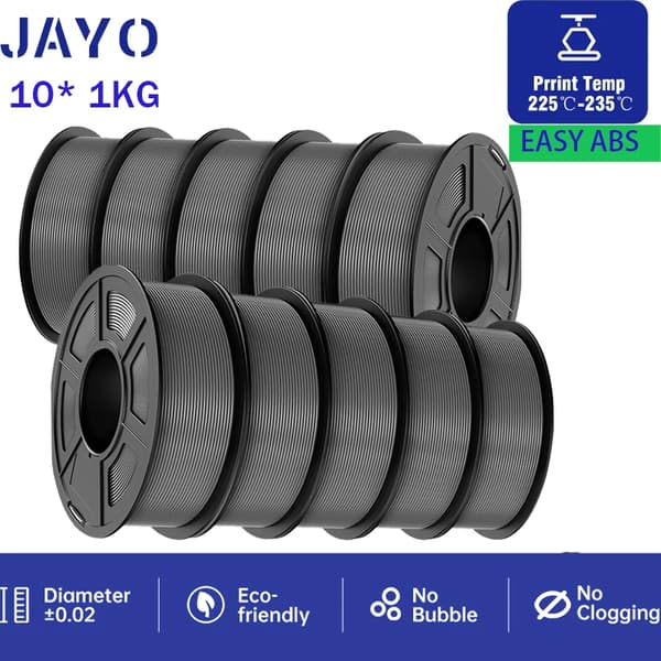 3D-printer filament, 1,75 mm diameter, 100% uden bobler,EABS GY 10KG