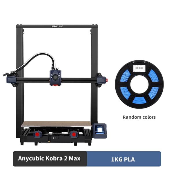 3D-printer, 500 mm/s maksimal hastighed, 420 x 420 x 500 mm printstørrelse,K2M med 1 kg PLA