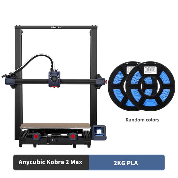 3D-skrivare, 500 mm/s maximal hastighet, 420 x 420 x 500 mm utskriftsstorlek,K2M med 2 kg PLA
