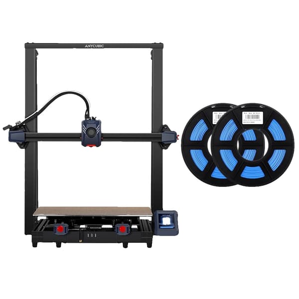 3D-skrivare, 500 mm/s maximal hastighet, 420 x 420 x 500 mm utskriftsstorlek,K2M med 2 kg PLA
