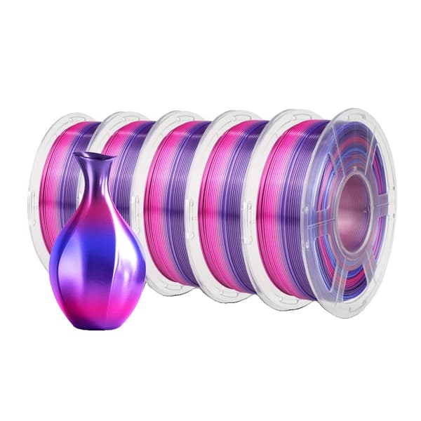 3D-tulostuslanka, SILK Rainbow, 1,1 kg paino, 1,75 mm halkaisija,SILK Sateenkaari 02