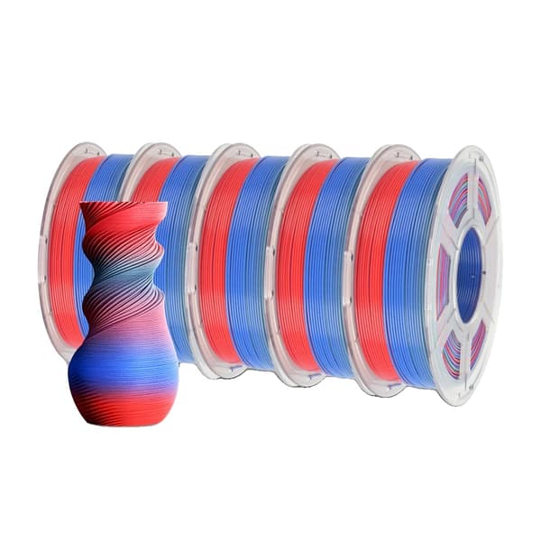 3D Printfilament, SILK Regnbue, 1,1 KG Vægt, 1,75mm Diameter,PLA Regnbue 01