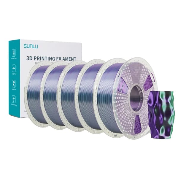 PLA PLUS Silke Filament, 5KG Icke-toxisk, 1,75 mm Diameter,5KG Grön Lila